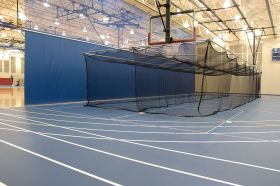 CEILING SUSPENDED DOUBLE-WIDE BATTING/GOLF CAGE 