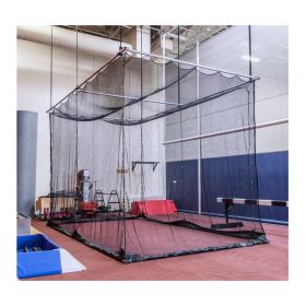 CEILING SUSPENDED BOTTOM LIFT BATTING/GOLF CAGE (13'H x 12'W x 70'L)